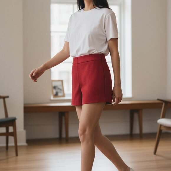 LOFT Pants - Ann Taylor Loft Women's Orange The Riviera Shorts Size 8